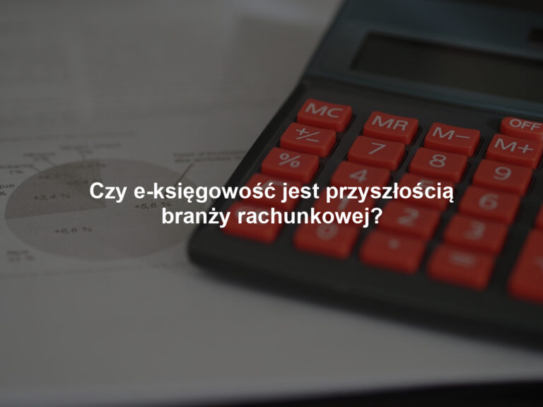 Czy e-księgowość jest przyszłością branży rachunkowej?