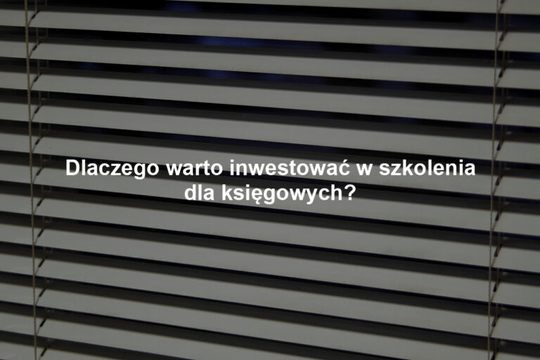 Dlaczego warto inwestować w szkolenia dla księgowych?