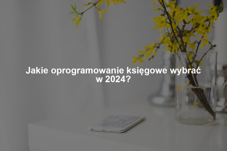 Jakie oprogramowanie księgowe wybrać w 2024?