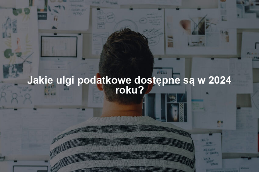 Jakie ulgi podatkowe dostępne są w 2024 roku?